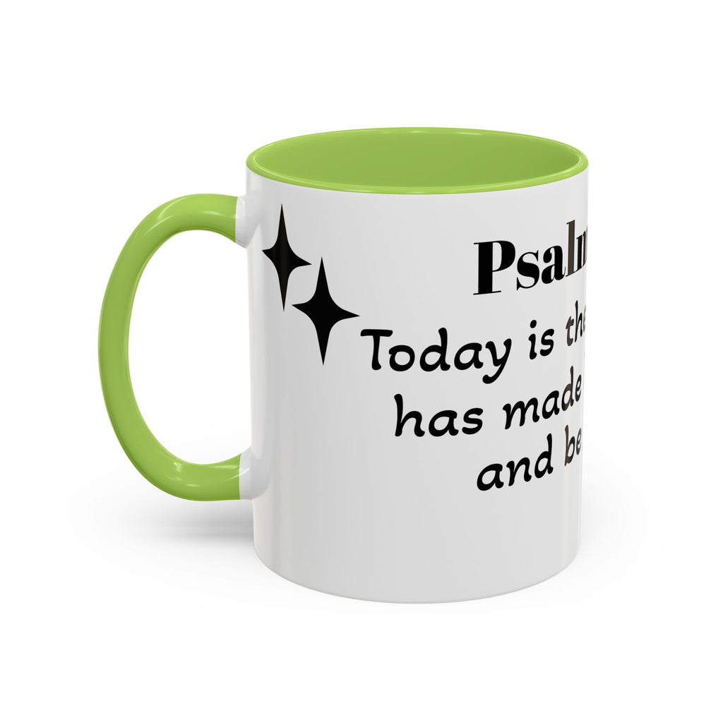 Psalm 118:24 Inspirational Coffee Mug — "This is the Day" Scripture Accent Mug