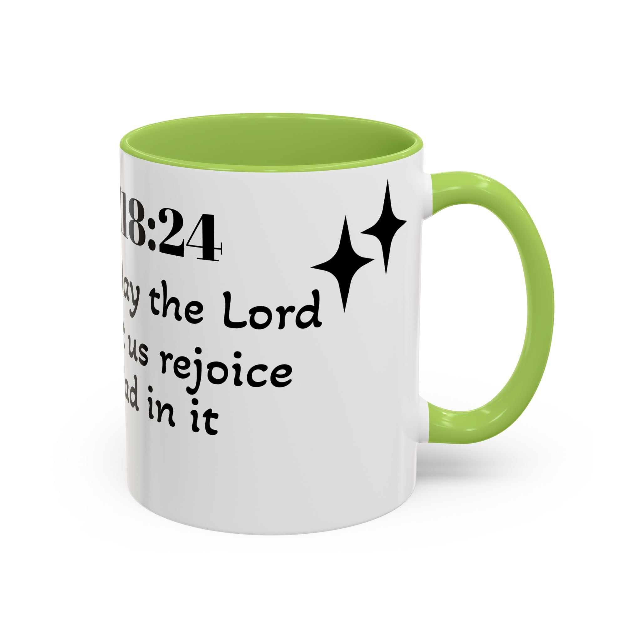 Psalm 118:24 Inspirational Coffee Mug — "This is the Day" Scripture Accent Mug