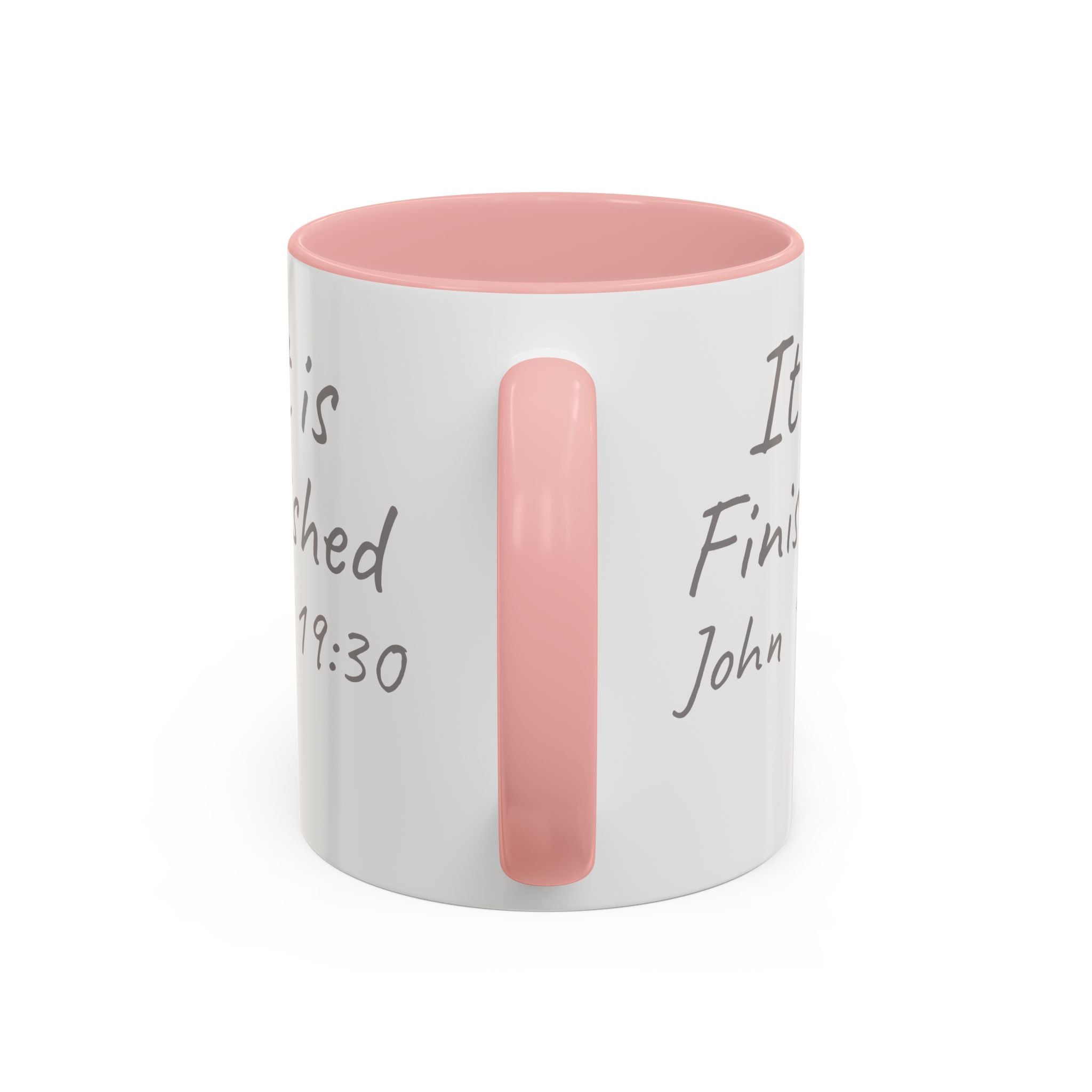 It Is Finished Coffee Mug — John 19:30 Christian Cross Accent Mug (11/15oz)