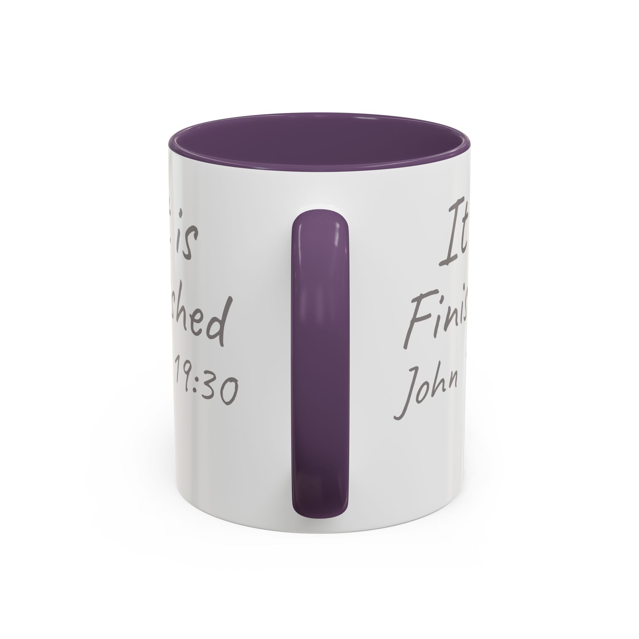 It Is Finished Coffee Mug — John 19:30 Christian Cross Accent Mug (11/15oz)