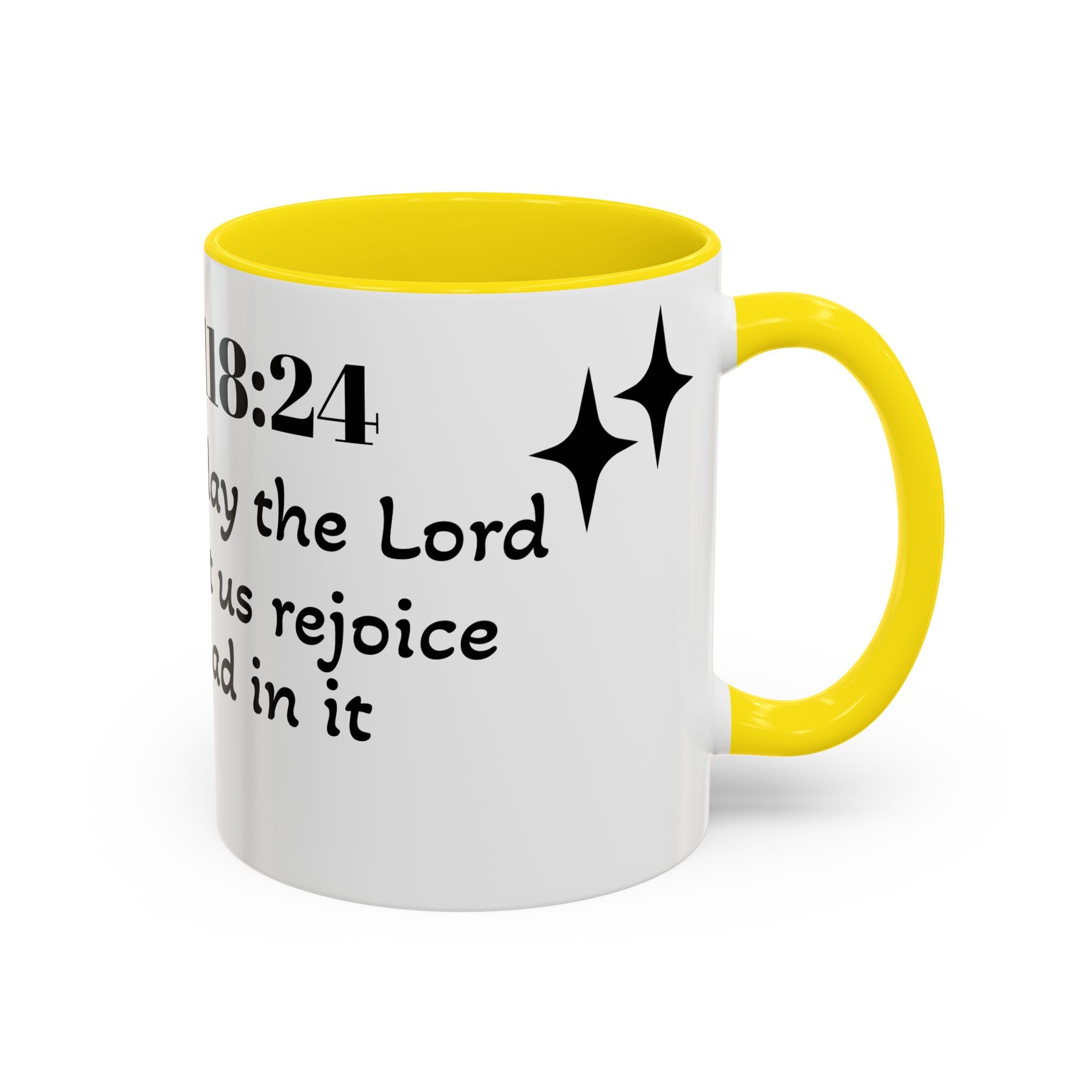 Psalm 118:24 Inspirational Coffee Mug — "This is the Day" Scripture Accent Mug